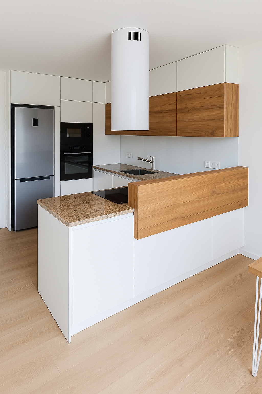 Velká kuchyň v lesku