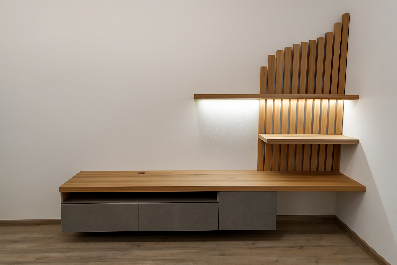 Obývací stěna v dubu