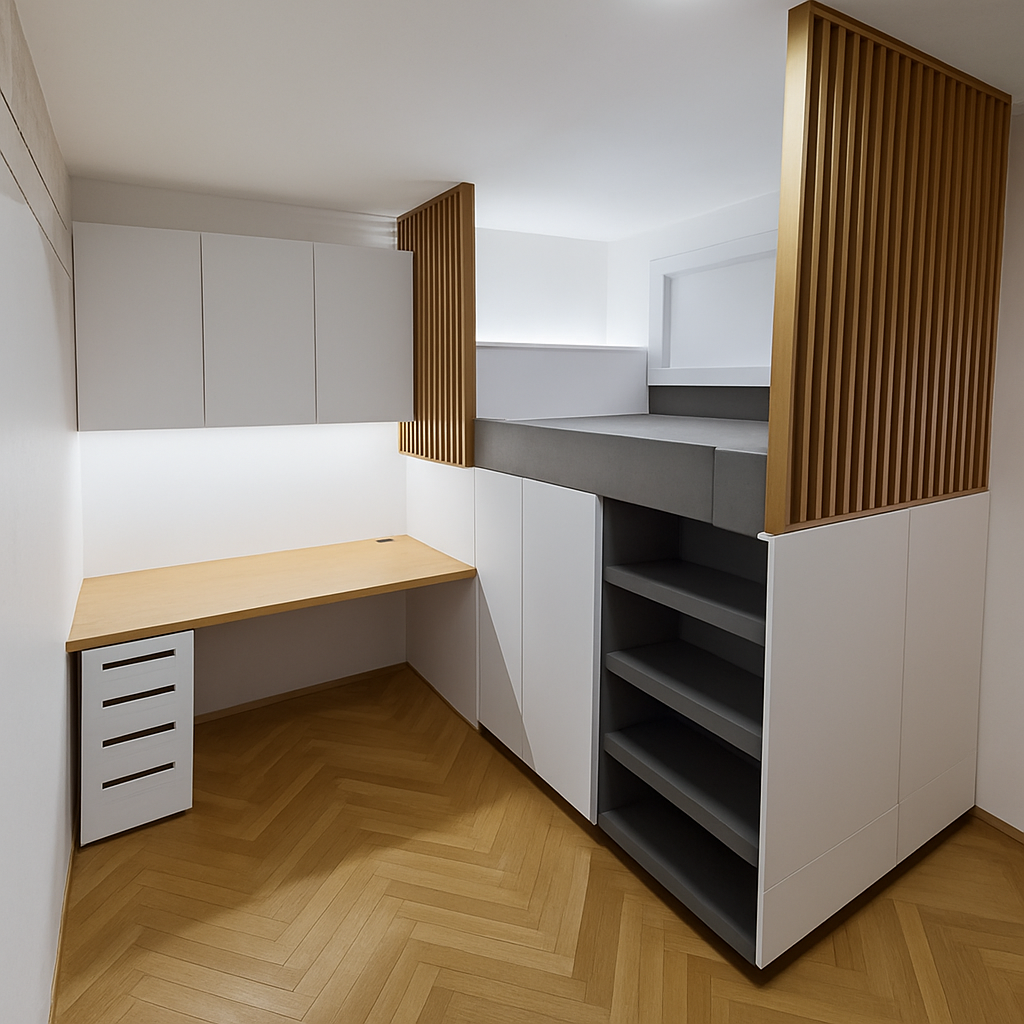 Dětský pokoj s lamelami