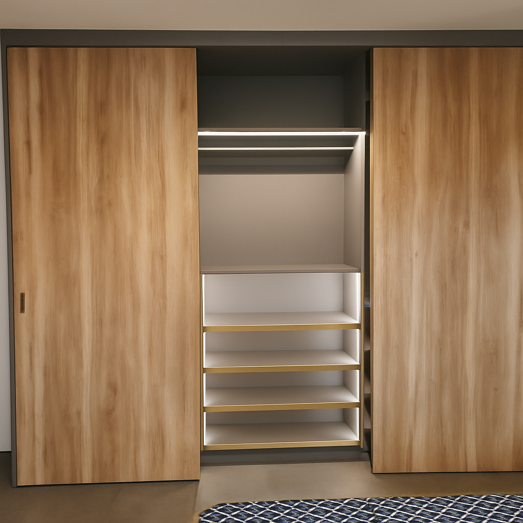 Skříň se skleněnými čely